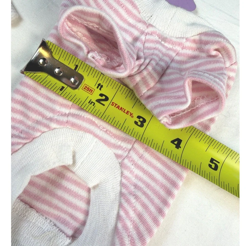 Boutique Pet Shirt Unisex XS Pink‎ Striped Paw Print Pocket Dog Cat NWT